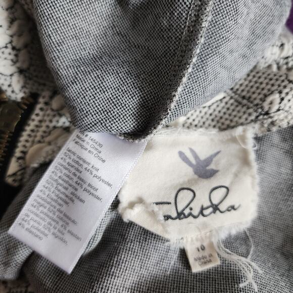 Anthropologie Tabithia Teahouse Sleeveless Textured Floral Pattern Dress Size 10 - Picture 7 of 7